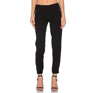 Vince. Black Patchwork Cargo Zipper Pocket Ankle Pants Womens Size 10 Equestrian